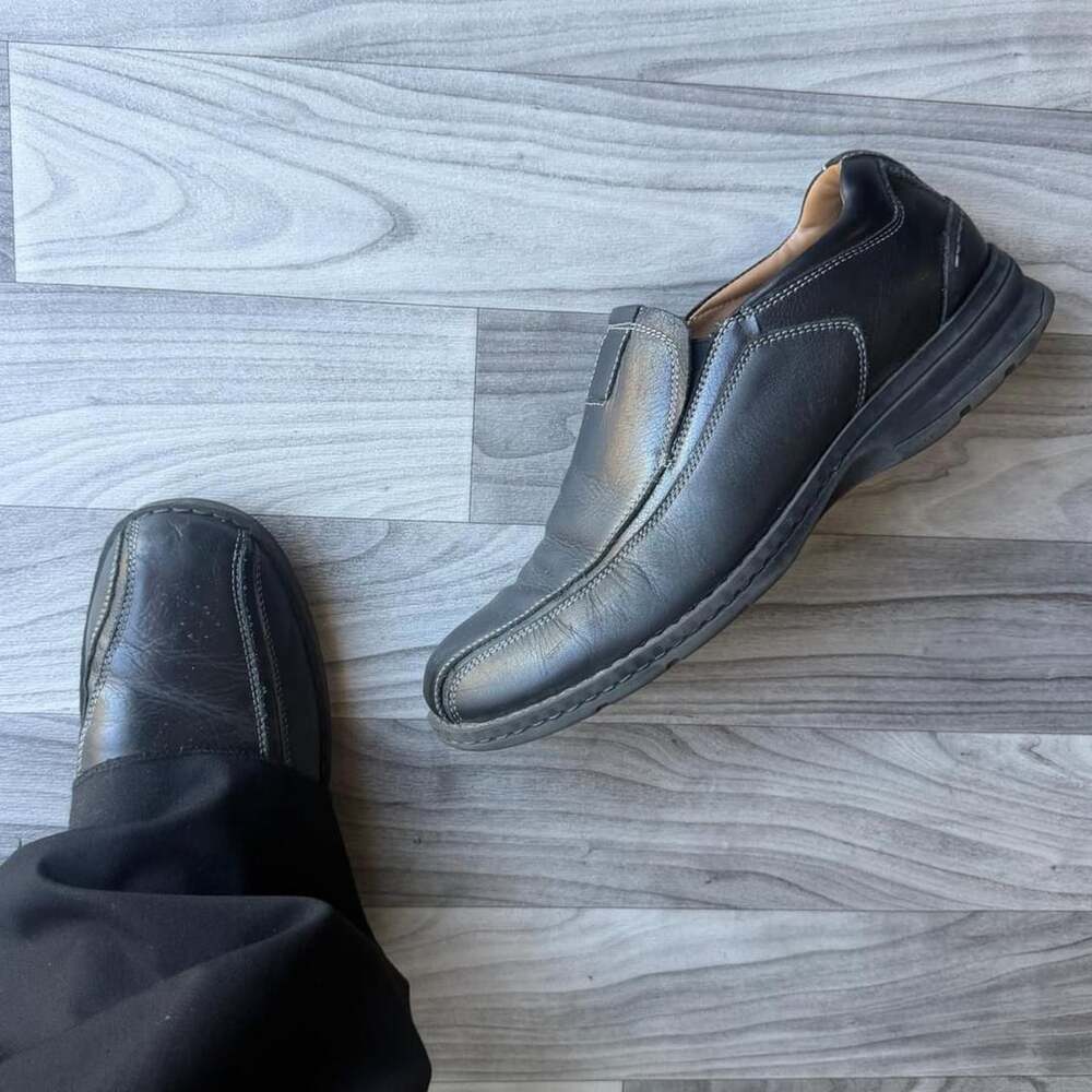 Dockers Slip-On Dress Shoes Size 12M Black Leather